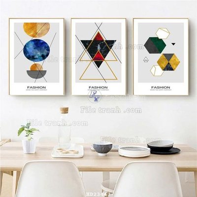 Tải file tranh gốc File bộ tranh treo hiện đại HD23447 chất lượng cao