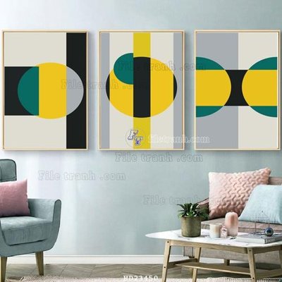 File in lụa File bộ tranh treo hiện đại HD23450 (phong cảnh) File bộ tranh treo hiện đại HD23450