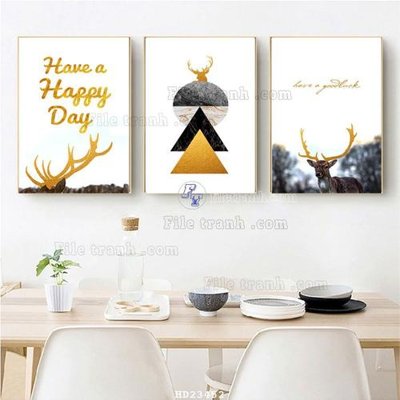 Download file gốc File bộ tranh treo hiện đại HD23452 (in mica) 3D