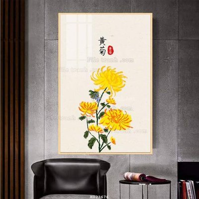 File tranh File bộ tranh treo hiện đại HD23676 (bản gốc) in lụa dán tường