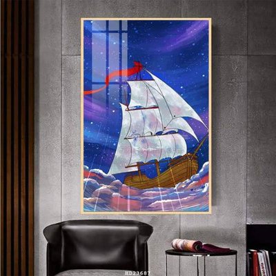 Ảnh gốc File bộ tranh treo hiện đại HD23687 (nét căng) in mica