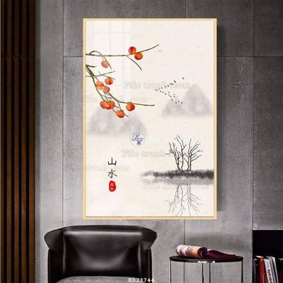 File in mica File bộ tranh treo hiện đại HD23744 (bản gốc) làm vách ngăn