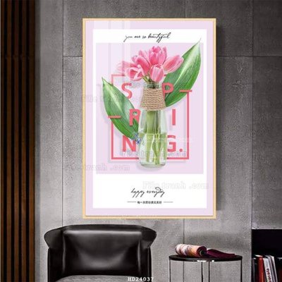 File in trần File bộ tranh treo hiện đại HD24037 (file gốc) hoa văn 3D