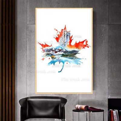 File gốc File bộ tranh treo hiện đại HD24119 (in 3D) nghệ thuật