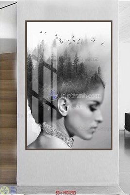File ảnh File tranh hiện đại HD283 (gốc) in decal dán tường