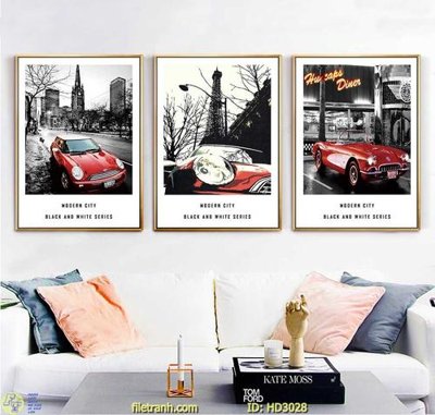 File gốc File tranh treo hiện đại HD3028 (phong cách) châu Âu