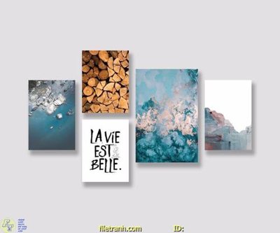 File PSD File tranh treo hiện đại HD3037 (gốc) tách lớp chi tiết