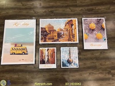 File tranh File tranh treo hiện đại HD3042 (ảnh gốc) in trần 3D