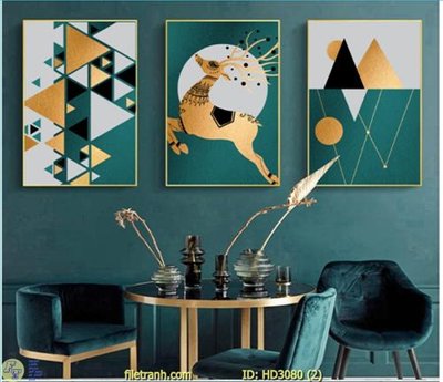 File gốc File tranh treo hiện đại HD3080 (in tráng gương) hiện đại