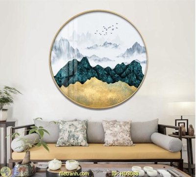 Ảnh gốc file in lụa File tranh treo hiện đại HD3088 chi tiết