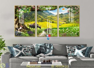 File gốc File tranh treo hiện đại HD3124 (in tráng gương) nghệ thuật