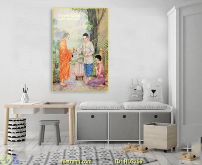 File gốc File tranh treo hiện đại HD3259 (in 3D) cho trang trí