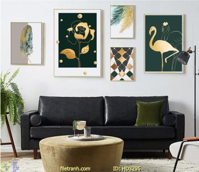 Ảnh gốc File tranh treo hiện đại HD3295 (độ nét cao) in mica