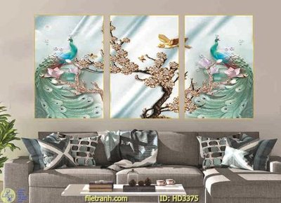 Tải file File tranh treo hiện đại HD3375 (gốc) in tranh tráng gương