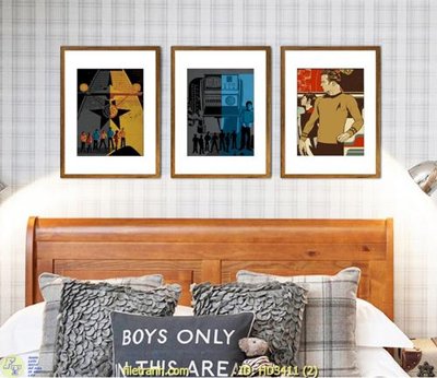 Ảnh gốc file in lụa File tranh treo hiện đại HD3411 chi tiết