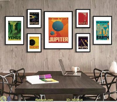 File tranh quảng cáo File tranh treo hiện đại HD3414 (download file gốc)