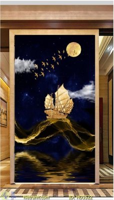 File in trần File tranh treo hiện đại HD3522 (bản gốc) hoa văn