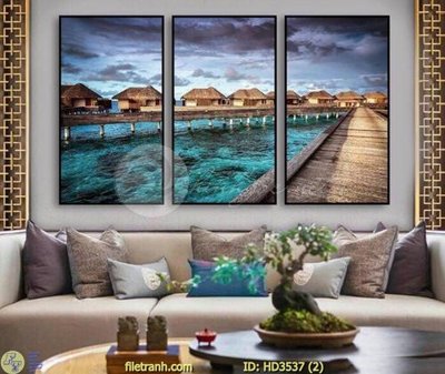 File gốc File tranh treo hiện đại HD3537 (trang trí) phòng ngủ