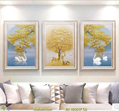 File tranh in trần 3D File tranh treo hiện đại HD3547 (ảnh gốc)
