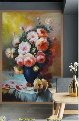File tranh File tranh treo hiện đại HD3576 (bản gốc) in lụa dán tường
