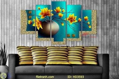 File tranh gốc File tranh treo hiện đại HD3593 (bản quyền) file PSD