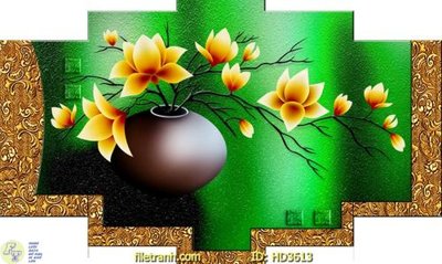 File tranh File tranh treo hiện đại HD3613 (file gốc) chủ đề phong thủy