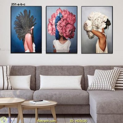 File PSD File tranh treo hiện đại HD3636 (gốc) tách lớp chi tiết