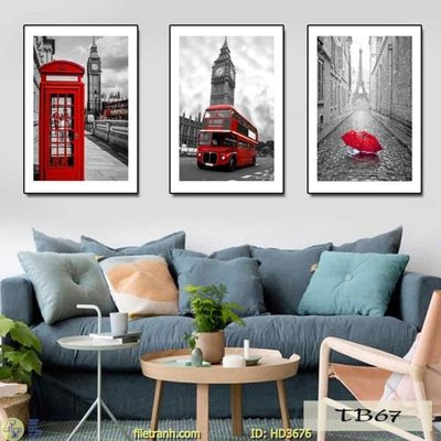 File gốc File tranh treo hiện đại HD3676 (in lụa) cao cấp