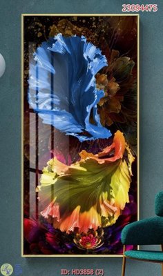 File tranh File tranh treo hiện đại HD3858 (bản gốc) in lụa dán tường