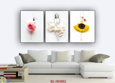 File gốc File tranh treo hiện đại HD3861 (in tráng gương) ốp tường