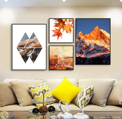 File gốc File tranh treo hiện đại HD3956 (in tráng gương) ốp tường