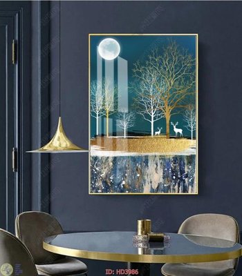 Tải file File tranh treo hiện đại HD3986 (gốc) chủ đề phong thủy