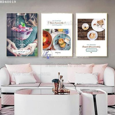 File in lụa File bộ tranh treo hiện đại HD40019 (chất lượng cao) File bộ tranh treo hiện đại HD40019