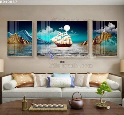 File gốc File bộ tranh treo hiện đại HD40057 (ảnh rõ nét) để in