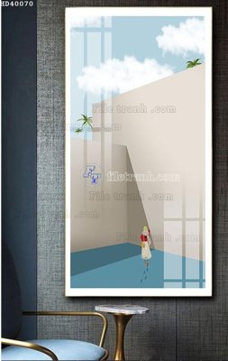 File gốc File bộ tranh treo hiện đại HD40070 (PSD/TIFF) độ phân giải cao