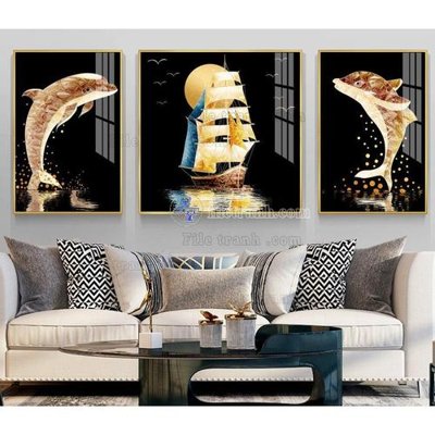 File tranh gốc File bộ tranh treo hiện đại HD40077 chủ đề hiện đại