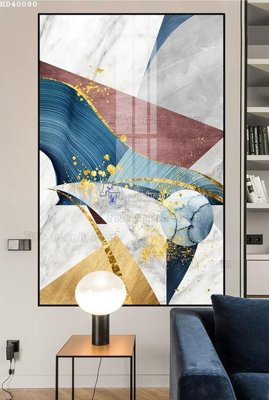 Tải file File bộ tranh treo hiện đại HD40080 (gốc) chủ đề hoa sen