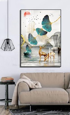 Tải file File bộ tranh treo hiện đại HD40100 (gốc) chủ đề phong thủy