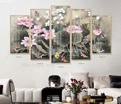 File in ấn File bộ tranh treo hiện đại HD40107 chuyên nghiệp