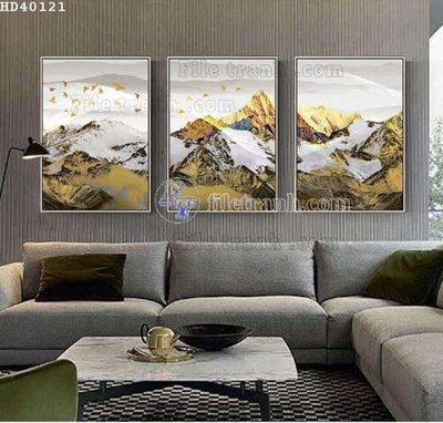 File tranh gốc PSD File bộ tranh treo hiện đại HD40121 còn nguyên layer