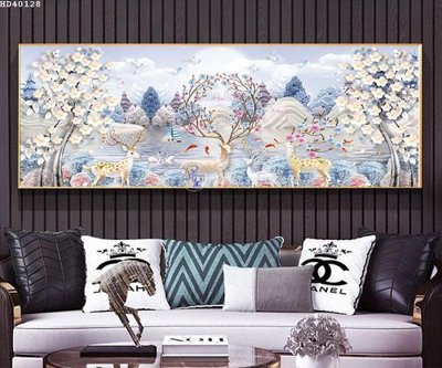 Cung cấp file tranh gốc File bộ tranh treo hiện đại HD40128 độc quyền