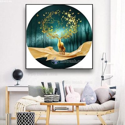 File in mica File bộ tranh treo hiện đại HD40144 (bản gốc) làm vách ngăn