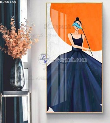 File tranh File bộ tranh treo hiện đại HD40149 (ảnh gốc) in trần nhà