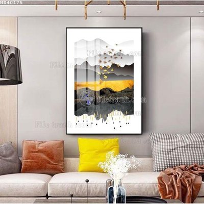 File tranh in trần File bộ tranh treo hiện đại HD40175 (ảnh gốc siêu nét)