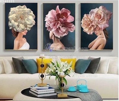 File tranh gốc File bộ tranh treo hiện đại HD40221 (bản quyền) file PSD