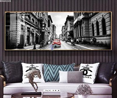 File gốc File bộ tranh treo hiện đại HD40228 (in lụa) tranh thuận buồm