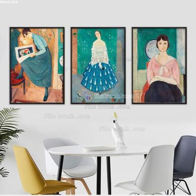 File tranh File bộ tranh treo hiện đại HD40266 (ảnh gốc) độc quyền