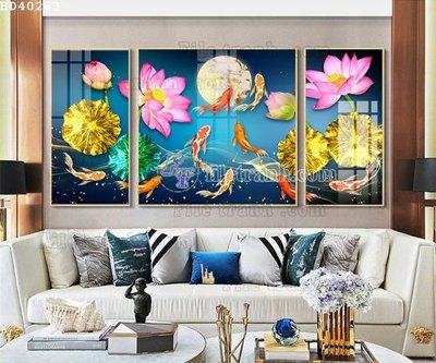 Tải file tranh gốc File bộ tranh treo hiện đại HD40283 chất lượng cao