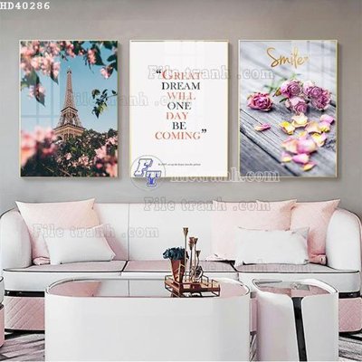 File in lụa File bộ tranh treo hiện đại HD40286 (phong cảnh) File bộ tranh treo hiện đại HD40286