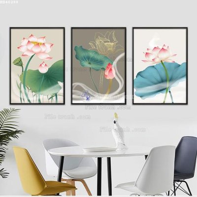 File tranh quảng cáo File bộ tranh treo hiện đại HD40288 (file gốc) chuyên nghiệp